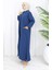 Double Kumaş Uzun Tunik Pantolon Ikili Takım 0034-07 Lacivert 2