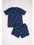 Kız Bebek Penye Pijama Takımı Yıldız Desenli Karanlıkta Parlayan Kısa Kollu Üst Şort C3483A524HS 6