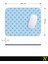 Mavi Renkli Kalpli Desenli Ergonomik Mouse Pad - 23 cm x 19 cm - Kaydırmaz Taban Ev ve Ofis Kullanımı Fare Altlığı Mousepad 6