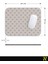 Bej Renkli Kalpli Desenli Ergonomik Mouse Pad - 23 cm x 19 cm - Kaydırmaz Taban Ev ve Ofis Kullanımı Fare Altlığı Mousepad 6