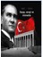 10 Kasım Atatürk'ü Anma, Saygı ve Özlemle Anıyoruz, Okul Etkinlik Kumaş Pano 150X200 5