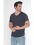 Erkek Geniş Yaka %100 Pamuk Salaş T-Shirt 2