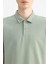 New Regular Fit Basic Düz Kısa Kollu Polo Tişört B4939AX24SP 8