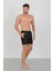 Erkek Fermuarlı Cepli Deniz Şortu Siyah 1