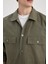 Oversize Geniş Kalıp Polo Yaka Twill Uzun Kollu Gömlek Ceket C2896AX24SP 9