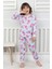 Cute Flamingo Desenli Kız Çocuk Pijama Takımı 4