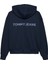 Erkek Cropped Fit Kapüşonlu Fermuarlı Sweatshirt - Lacivert 2