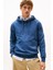 Erkek Terry Regular Fit Basic Kapüşonlu Sweatshirt - Mavi 1