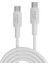 Juo 60W USB Type-C To Type-C Silikon Hızlı Şarj ve Data Kablosu Beyaz 2 Metre 1