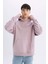 Oversize Geniş Kalıp Kapüşonlu Kanguru Cepli Basic Düz Sweatshirt A4331AX24AU 7
