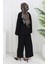 Kimono Pantolon Ikili Takım 11322-01 Siyah 5