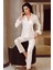Imaj 2250 Ekru Renk Saten 2li Pijama Takım 1