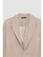 Oversize Geniş Kalıp Ceket Yaka Keten Karışımlı Blazer Ceket C6243AX24SM 8