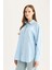 Relax Fit Keten Uzun Kollu Tesettür Gömlek Tunik C3122AX24SM 6