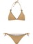 Süet Dokulu Camel Üçgen Bikini Takım 1
