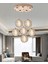 Edward 6'lı 70 Watt Yuvarlak Gold Ledli Modern Salon Avize 1