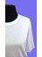 Beyaz Unisex Oversize Bisiklet Yaka Baskılı No3 Basic Tişört 3