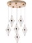 Edward 6'lı 70 Watt Yuvarlak Gold Ledli Modern Salon Avize 3