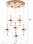 Edward 6'lı 70 Watt Yuvarlak Gold Ledli Modern Salon Avize 4