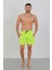 Erkek Fermuarlı Cepli Deniz Şortu Neon Yeşil 1