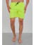 Erkek Fermuarlı Cepli Deniz Şortu Neon Yeşil 4