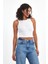 Fitilli Siyah Crop Halter Yaka Sıfır Kol Pamuklu 3'lü Kadın Atlet 5