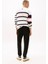 Erkek Slim Fit Yanı Grafik Baskılı Eşofman Altı - Siyah 3