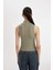 Slim Fit Dar Kesim Yarım Balıkçı Yaka Fitilli Kaşkorse Smart Atlet C7703AX24AU 6