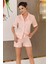 Imaj 2260 Pudra Renk Saten Kısa 2li Pijama Takım 1