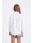 Kız Çocuk Oversize Geniş Kalıp Poplin Beyaz Uzun Kollu Okul Gömleği C7483A824AU 8
