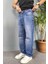 Taşlanmış Kot Pantolon Regular Kalıp 1