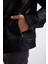 Su İtici Slim Fit Dar Kesim Kapüşonlu Pelüş Astar Fermuarlı Cepli Suni Deri Mont N9693AZ24WN 7