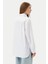 Kadın Relaxed Fit Cepli Esnek Poplin Gömlek - Beyaz 2