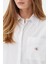 Kadın Relaxed Fit Cepli Esnek Poplin Gömlek - Beyaz 4
