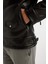 Su İtici Slim Fit Dar Kesim Astarlı Fermuarlı Cepli Kürk Yakalı Suni Deri Ceket Mont A4392AX24WN 8