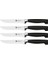 Four Star 4'lü Biftek Bıçağı Seti, Paslanmaz Çelik, Siyah 1