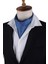 Mavi Motif Desen Italyan Ipek Ascot Fular K657 3