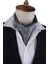 Gri Çiçek Desen Italyan Ipek Ascot Fular K654 1