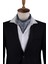 Gri Çiçek Desen Italyan Ipek Ascot Fular K654 2