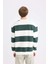 Boxy Fit Bisiklet Yaka Çizgili Sweatshirt A9066AX24AU 6