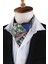 Mavi - Yeşil Motif Desen Erkek Ascot Fular K646 3