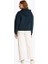 Kadın Boxy Fit Kapüşonlu Logolu Sweatshirt - Lacivert 3