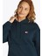 Kadın Boxy Fit Kapüşonlu Logolu Sweatshirt - Lacivert 4