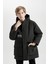 Erkek Çocuk Su Geçirmez Kapüşonlu Fermuarlı Çıtçıtlı Cepli Parka C8902A824WN 7