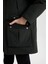 Erkek Çocuk Su Geçirmez Kapüşonlu Fermuarlı Çıtçıtlı Cepli Parka C8902A824WN 8
