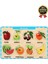 Yeni Seri Çocuk Ebeveyn Eğlenceli Eğitici Öğrenme Destekli Meyveler Yapboz Ahşap Tutmalı Puzzle 2