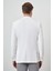 Erkek Beyaz Örme Desenli Mono Yaka Slim Fit Ceket 4