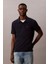 Erkek Polo Yaka Pike T-Shirt - Lacivert 1
