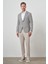Erkek Haki Örme Slim Fit Mono Yaka Ceket 2