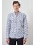 Erkek Lacivert Slim Fit Düğmeli Yaka Gömlek 4